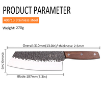 Kuty nóż kuchenny ze stali nierdzewnej mięso ryby warzywa krojenie profesjonalny nóż szefa kuchni rzeźnik tasak nóż 2